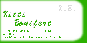 kitti bonifert business card